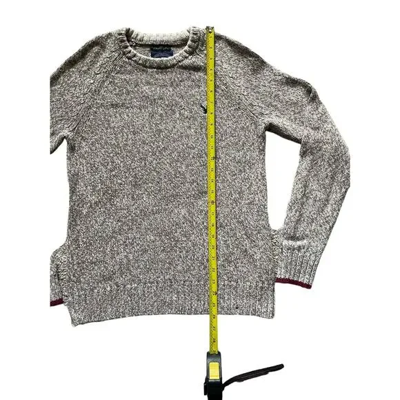 American Eagle Chunky Knit Fisherman Sweater Size Small Cotton/wool Academia AE - Picture 4 of 10